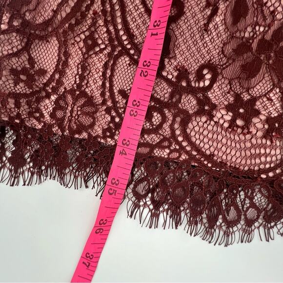 Anthropologie Maeve Lace Sleeveless T Shirt Slip Dress Side Zip Pink Grey SP - Picture 7 of 7